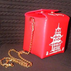 Red Chinese Takeout Purse. About 6.5 inches tall.